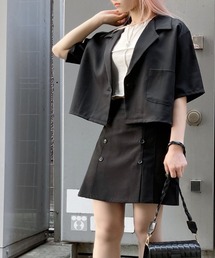 半袖クロップドジャケット