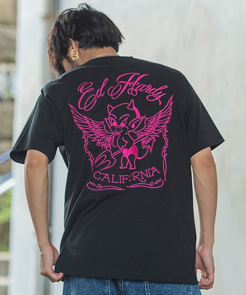 エドハーディーED HARDY ブラック Vネック Tシャツ XS - メルカリ