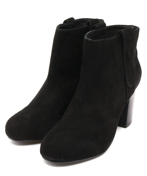 OUTLET（アウトレット）の「【Sheta】スウェードショートブーツ（ブーツ・レディース・ブラック/ベージュ・38/37/36）」の2枚目の写真