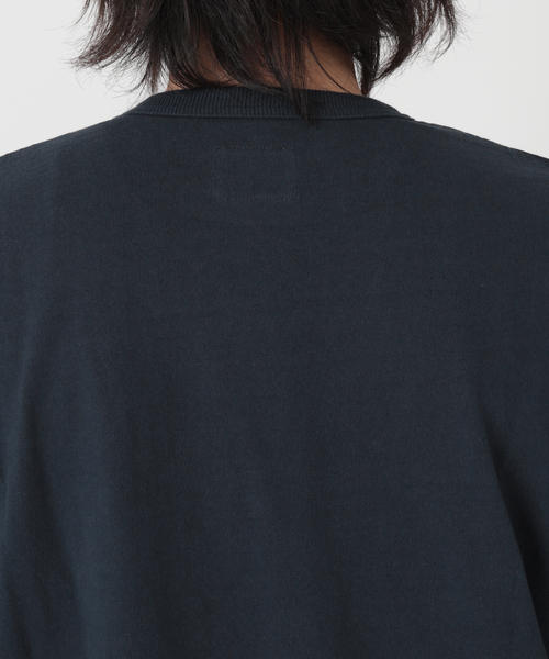 Snow Peak（スノーピーク）の「【Snow Peak/スノーピーク×JS】別注 リサイクルコットン ギア カレッジ T（Tシャツ/カットソー・メンズ・ネイビー/イエロー/キナリ・SMALL/MEDIUM/LARGE）」の12枚目の写真