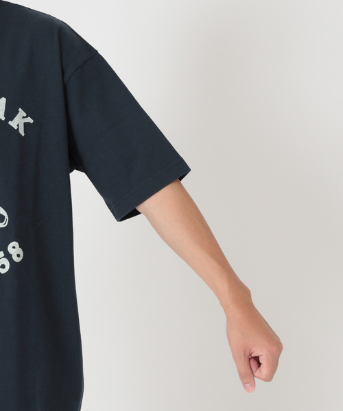 Snow Peak（スノーピーク）の「【Snow Peak/スノーピーク×JS】別注 リサイクルコットン ギア カレッジ T（Tシャツ/カットソー・メンズ・ネイビー/イエロー/キナリ・SMALL/MEDIUM/LARGE）」の14枚目の写真