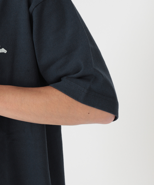 Snow Peak（スノーピーク）の「【Snow Peak/スノーピーク×JS】別注 リサイクルコットン ギア カレッジ T（Tシャツ/カットソー・メンズ・ネイビー/イエロー/キナリ・SMALL/MEDIUM/LARGE）」の15枚目の写真