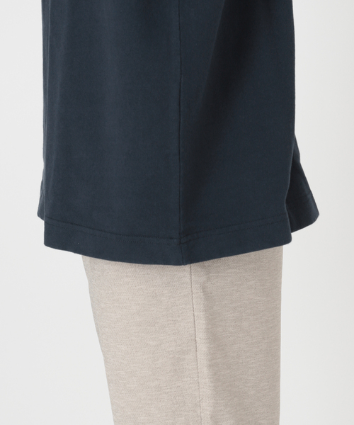 Snow Peak（スノーピーク）の「【Snow Peak/スノーピーク×JS】別注 リサイクルコットン ギア カレッジ T（Tシャツ/カットソー・メンズ・ネイビー/イエロー/キナリ・SMALL/MEDIUM/LARGE）」の16枚目の写真