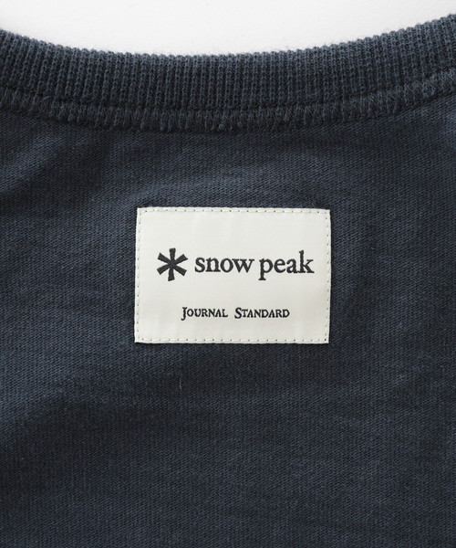 Snow Peak（スノーピーク）の「【Snow Peak/スノーピーク×JS】別注 リサイクルコットン ギア カレッジ T（Tシャツ/カットソー・メンズ・ネイビー/イエロー/キナリ・SMALL/MEDIUM/LARGE）」の18枚目の写真