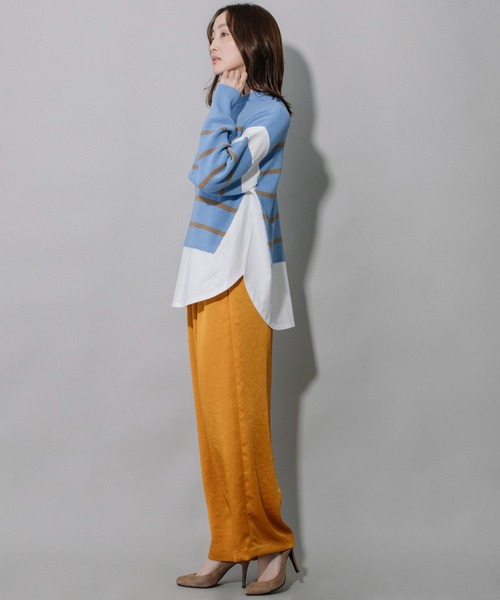 Munich(ミューニック)の「ヴィンテージヘビーサテンギャザーワイドパンツ(その他パンツ・レディース・ベージュ/カーキ/ターコイズブルー/マスタード・S/M/XS)」の6枚目の写真