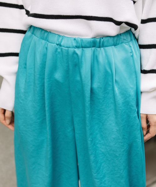 Munich(ミューニック)の「ヴィンテージヘビーサテンギャザーワイドパンツ(その他パンツ・レディース・ベージュ/カーキ/ターコイズブルー/マスタード・S/M/XS)」の17枚目の写真