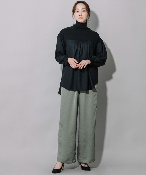 Munich(ミューニック)の「ヴィンテージヘビーサテンギャザーワイドパンツ(その他パンツ・レディース・ベージュ/カーキ/ターコイズブルー/マスタード・S/M/XS)」の22枚目の写真