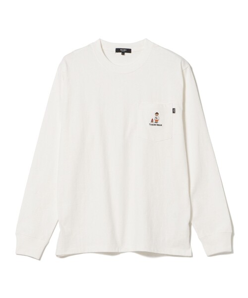 BEAMS HEART（ビームスハート）の「【ユニセックス】タキビ ベアー ロングスリーブ Tシャツ（Tシャツ/カットソー・メンズ・ホワイト/ネイビー/オリーブ・SMALL/MEDIUM/LARGE/X-LARGE）」の18枚目の写真