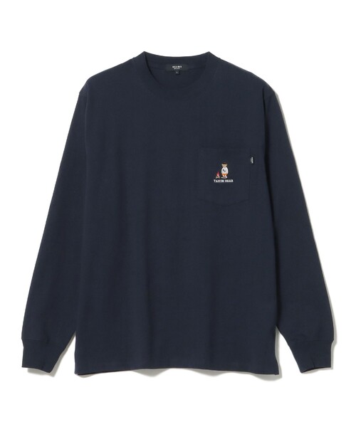 BEAMS HEART（ビームスハート）の「【ユニセックス】タキビ ベアー ロングスリーブ Tシャツ（Tシャツ/カットソー・メンズ・ホワイト/ネイビー/オリーブ・SMALL/MEDIUM/LARGE/X-LARGE）」の22枚目の写真