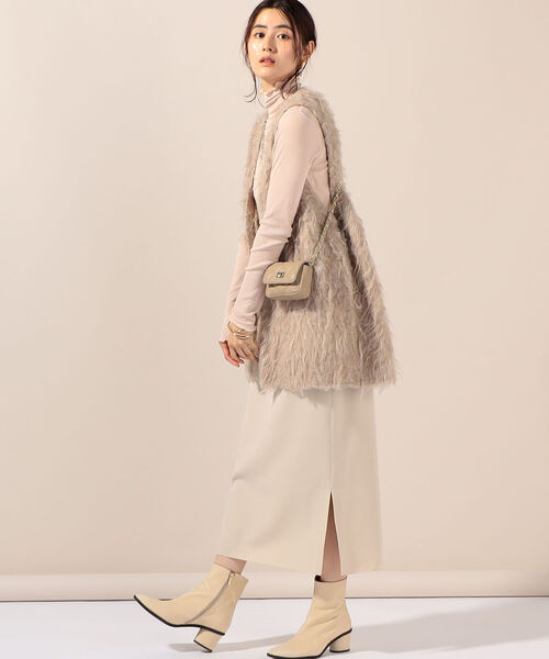 シアーハイネックプルオーバーカットソー