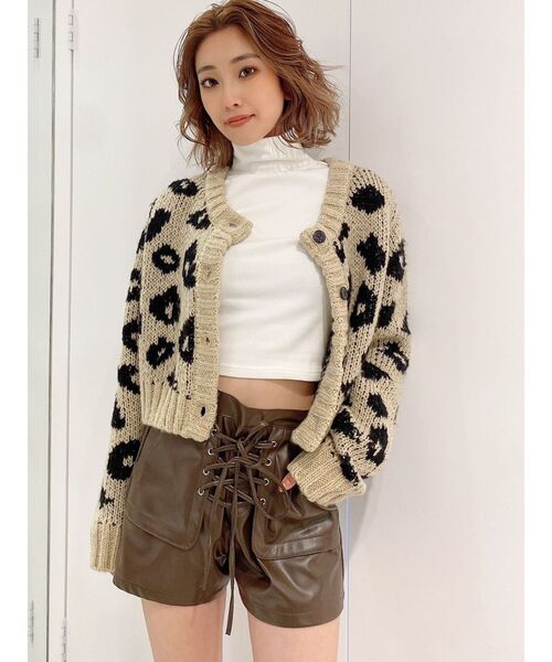 GYDA(ジェイダ)の「ハイネックタイトショートトップス(Tシャツ/カットソー・レディース・オフホワイト/ブラック/ピンク・FREE)」の9枚目の写真