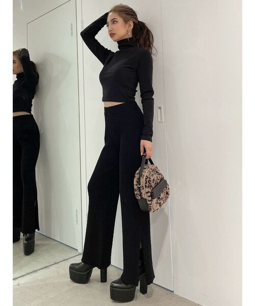 GYDA(ジェイダ)の「ハイネックタイトショートトップス(Tシャツ/カットソー・レディース・オフホワイト/ブラック/ピンク・FREE)」の18枚目の写真