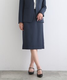 INDIVI（インディヴィ）の「◆【日本製/洗える/UVケア】ウールライクラップ風ストレートスカート（スーツスカート）」