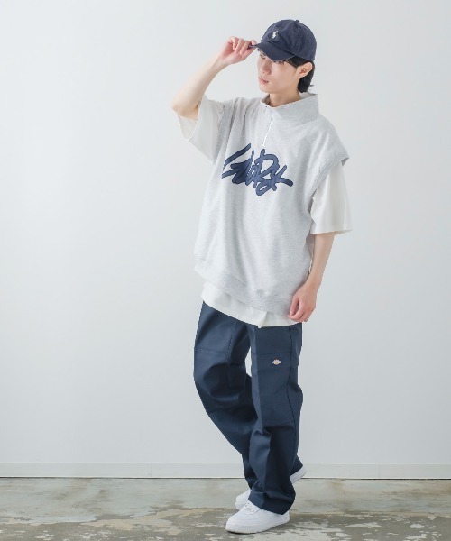 improves（インプローブス）の「ハーフジップ スウェット ベスト（ベスト・メンズ・グリーン/スミクロ/アッシュ・MEDIUM/LARGE）」の5枚目の写真