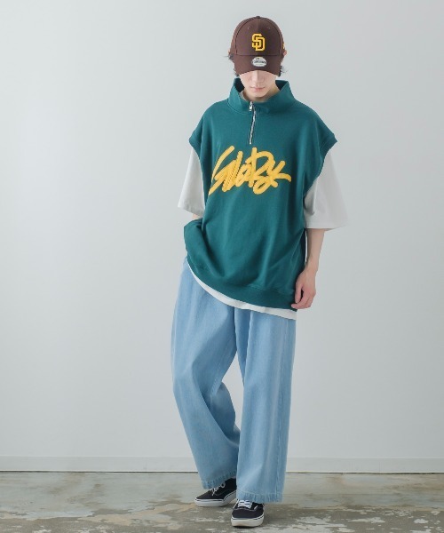 improves（インプローブス）の「ハーフジップ スウェット ベスト（ベスト・メンズ・グリーン/スミクロ/アッシュ・MEDIUM/LARGE）」の9枚目の写真