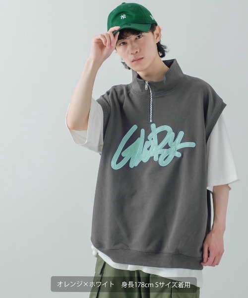 improves（インプローブス）の「ハーフジップ スウェット ベスト（ベスト・メンズ・グリーン/スミクロ/アッシュ・MEDIUM/LARGE）」の7枚目の写真