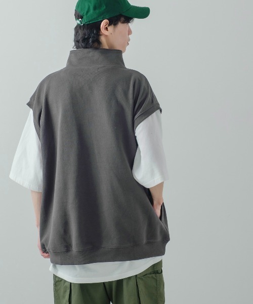 improves（インプローブス）の「ハーフジップ スウェット ベスト（ベスト・メンズ・グリーン/スミクロ/アッシュ・MEDIUM/LARGE）」の10枚目の写真