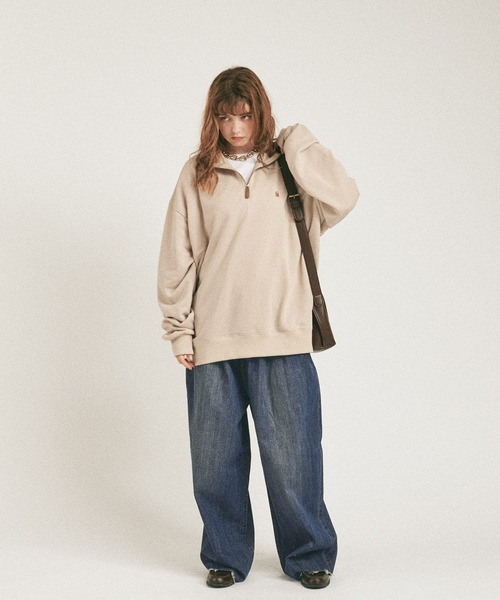 MUHET（ミュエータ）の「裏毛ハーフジップスウェット（スウェット