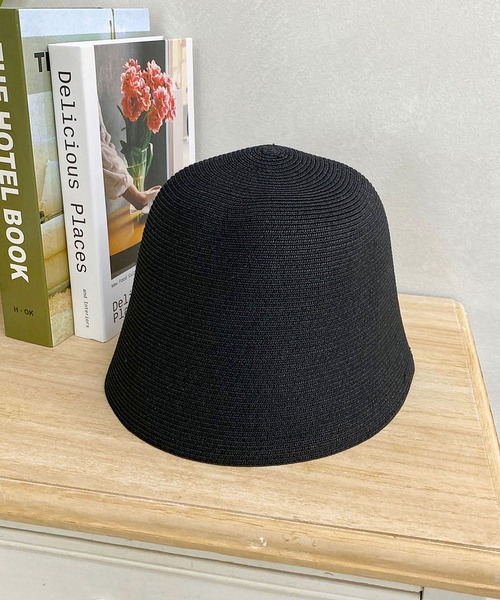 apres jour mignon(アプレジュールミニョン)の「【apresjour mignon×ARIAZ】ストローバケットハット(ハット・レディース・ライトベージュ/ブラック/ライトブラウン・ONESIZE)」の4枚目の写真