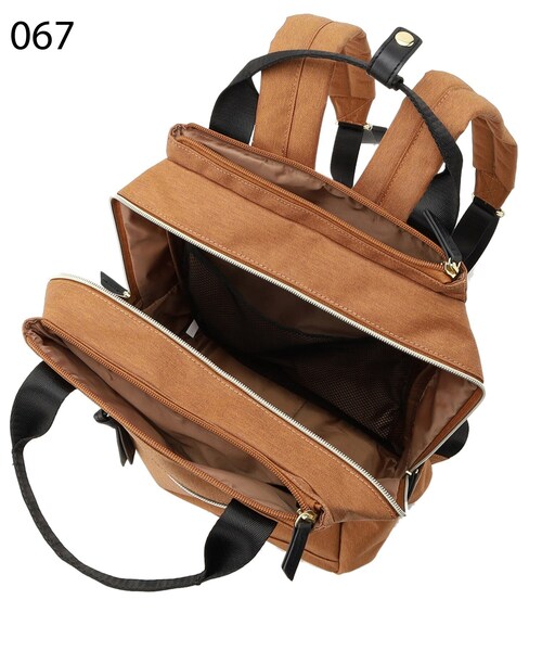 SHOO・LA・RUE(シューラルー)の「◆【撥水】スクエアリュック(バックパック/リュック・レディース・オレンジ/ブラック系3/グレー系3・00)」の9枚目の写真