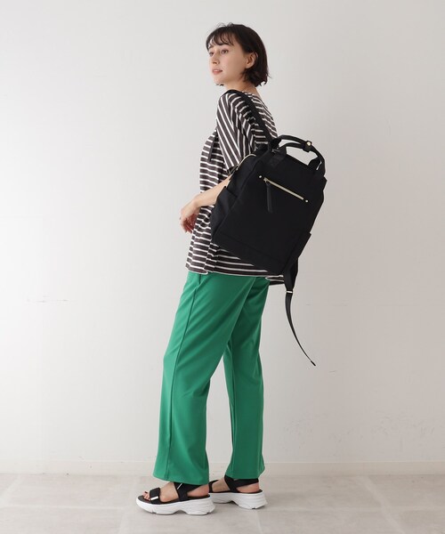 SHOO・LA・RUE(シューラルー)の「◆【撥水】スクエアリュック(バックパック/リュック・レディース・オレンジ/ブラック系3/グレー系3・00)」の19枚目の写真