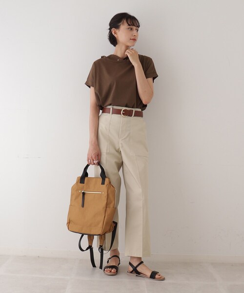 SHOO・LA・RUE(シューラルー)の「◆【撥水】スクエアリュック(バックパック/リュック・レディース・オレンジ/ブラック系3/グレー系3・00)」の21枚目の写真