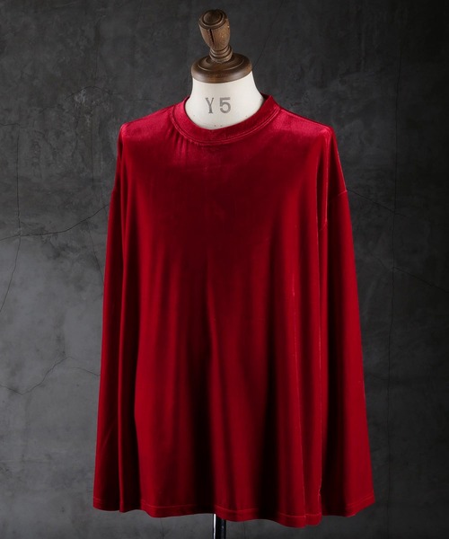 G.O.C（ジーオーシー）の「オーバーサイズ ベロア ロンTEE（Tシャツ/カットソー・メンズ・ブラック/グレー/グリーン/ベージュ系その他/ブルーグリーン/ワイン・MEDIUM/LARGE）」の19枚目の写真