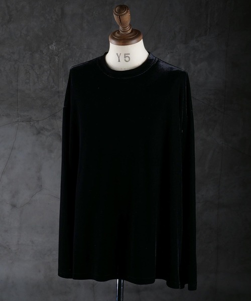 G.O.C（ジーオーシー）の「オーバーサイズ ベロア ロンTEE（Tシャツ/カットソー・メンズ・ブラック/グレー/グリーン/ベージュ系その他/ブルーグリーン/ワイン・MEDIUM/LARGE）」の10枚目の写真