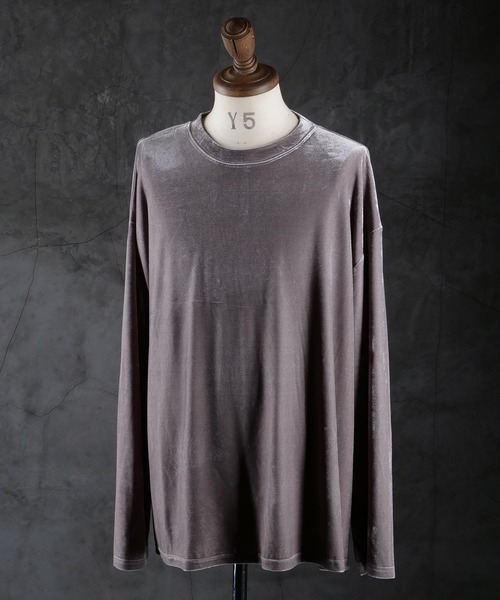 G.O.C（ジーオーシー）の「オーバーサイズ ベロア ロンTEE（Tシャツ/カットソー・メンズ・ブラック/グレー/グリーン/ベージュ系その他/ブルーグリーン/ワイン・MEDIUM/LARGE）」の15枚目の写真