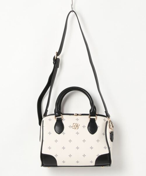 ROYAL PARTY(ロイヤルパーティー)の「【ROYAL PARTY/ロイヤルパーティー】 MONOGRAM ミニボストンバッグ(ボストンバッグ・レディース・ブラック/ベージュ/ブラウン・FREE)」の3枚目の写真