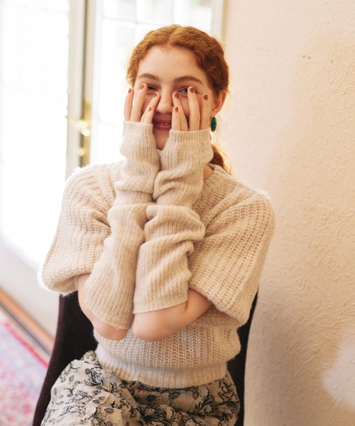 idem（イデム）の「arm warmer mohair knit/アームウォーマーモヘアニット（ニット/セーター）」 WEAR