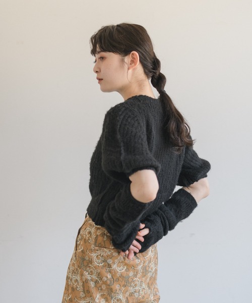 idem(イデム)の「arm warmer mohair knit/アームウォーマーモヘアニット(ニット/セーター・レディース・ブラック/カーキ/アイボリー・FREE)」の22枚目の写真
