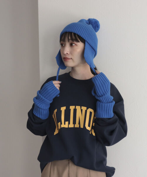 fredy emue(フレディエミュ)の「リブアームウォーマー(アームカバー・レディース・グレー/ピンク/ブルー/アイボリー・FREE)」の8枚目の写真