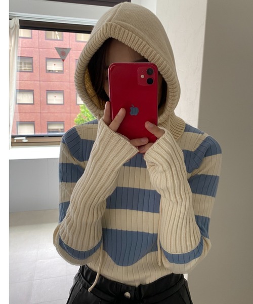 fredy emue(フレディエミュ)の「リブアームウォーマー(アームカバー・レディース・グレー/ピンク/ブルー/アイボリー・FREE)」の2枚目の写真