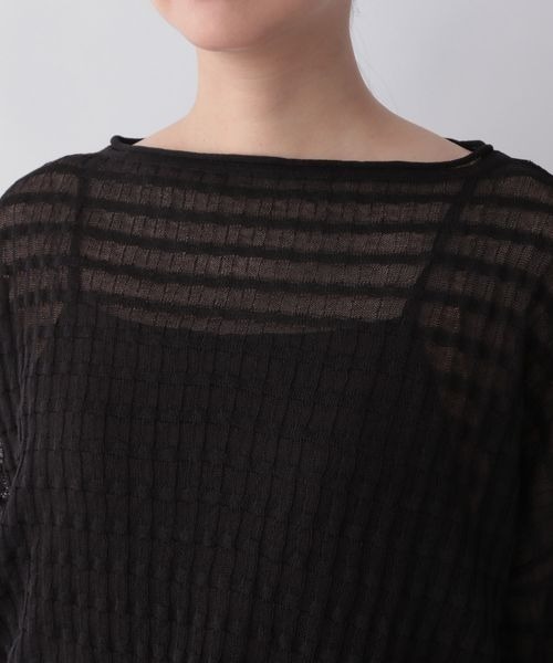 LOWRYS FARM（ローリーズファーム）の「ジャガードシアーニット　123326（ニット/セーター・レディース・アイボリー/ブラック/カーキ/ピンク・FREE）」の15枚目の写真