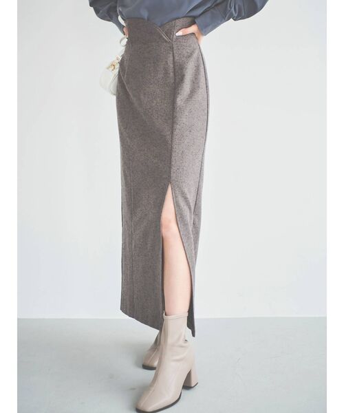 dazzlin（ダズリン）の「カーブラインナロースカート（スカート・レディース・アイボリー/グレー/ブラウン・MEDIUM/SMALL）」の11枚目の写真