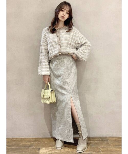 dazzlin（ダズリン）の「カーブラインナロースカート（スカート・レディース・アイボリー/グレー/ブラウン・MEDIUM/SMALL）」の21枚目の写真