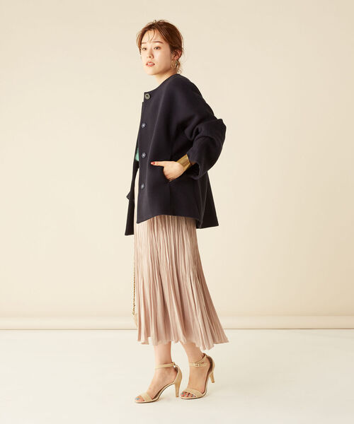 NOLLEY’S（ノーリーズ）の「MANTECOショートコート（テーラードジャケット・レディース・カーキ/ラベンダー/ネイビー/グリーン/イエロー・36/38）」の18枚目の写真