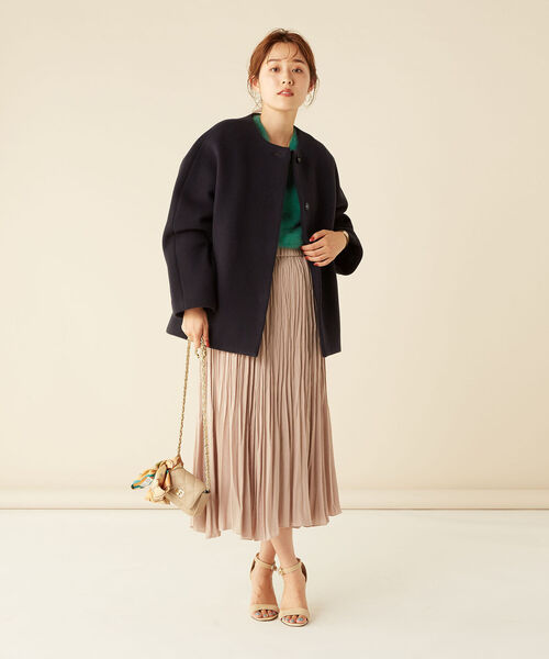 NOLLEY’S（ノーリーズ）の「MANTECOショートコート（テーラードジャケット・レディース・カーキ/ラベンダー/ネイビー/グリーン/イエロー・36/38）」の20枚目の写真