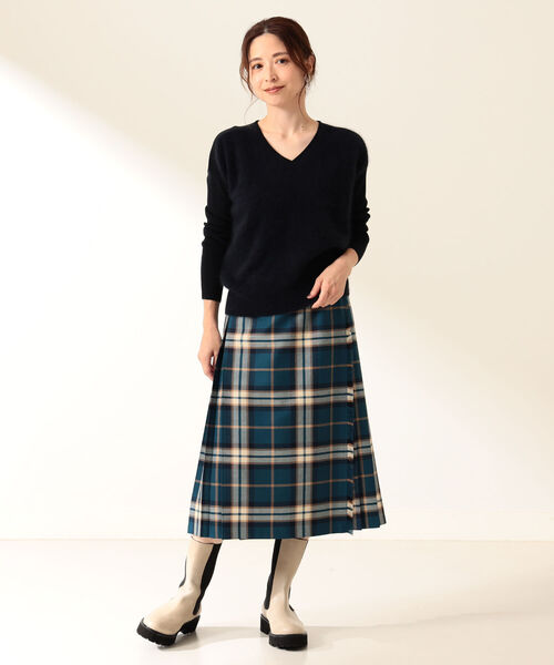 Demi-Luxe BEAMS - Demi-Luxe BEAMS フロントフラフィVネックニット Demi-Luxe BEAMS（デミルクス ビームス）の「Demi-Luxe BEAMS