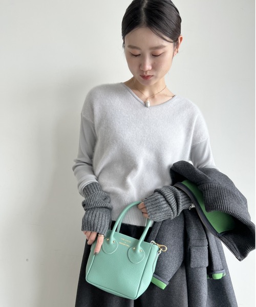 Demi-Luxe BEAMS - Demi-Luxe BEAMS フロントフラフィVネックニット Demi-Luxe BEAMS（デミルクス ビームス）の「Demi-Luxe BEAMS