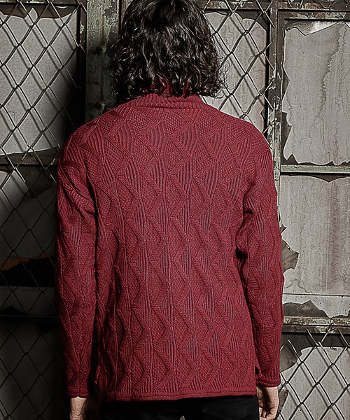 RATTLE TRAP（ラトルトラップ）の「7ゲージジップタートルネックニット（ニット/セーター・メンズ・ホワイト/ブラック/レッド・LL/M/L）」の17枚目の写真