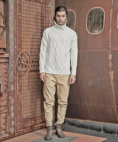 RATTLE TRAP（ラトルトラップ）の「7ゲージジップタートルネックニット（ニット/セーター・メンズ・ホワイト/ブラック/レッド・LL/M/L）」の20枚目の写真