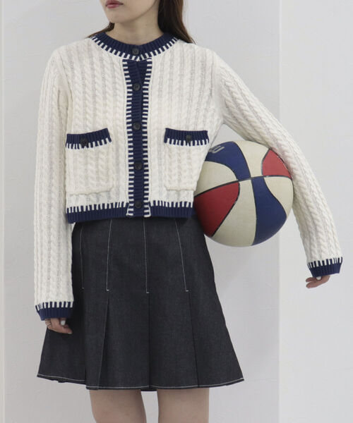 onulsoha（オヌルソハ）の「プリーツタックミニスカート（スカート・レディース・ベージュ/チャコールグレー・38）」の16枚目の写真