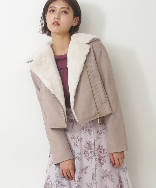 JILL by JILL STUART（ジルバイジルスチュアート）の「フェイクファーライダース（ライダースジャケット・レディース・ベージュ/ブラウン系その他/ホワイト系その他・SMALL/MEDIUM）」の11枚目の写真