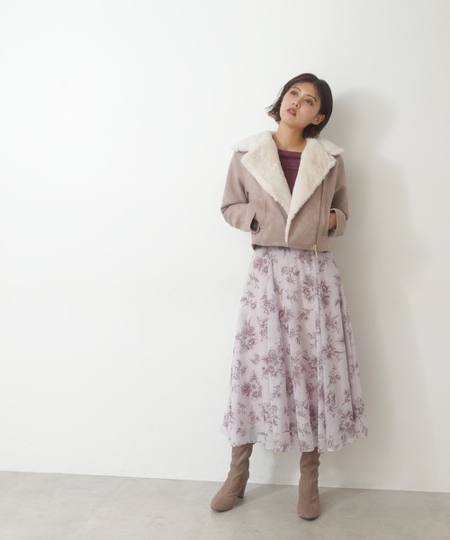 JILL by JILL STUART（ジルバイジルスチュアート）の「フェイクファーライダース（ライダースジャケット・レディース・ベージュ/ブラウン系その他/ホワイト系その他・SMALL/MEDIUM）」の12枚目の写真