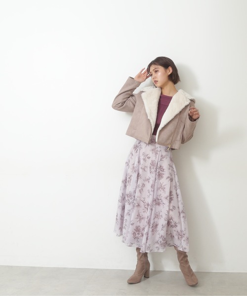 JILL by JILL STUART（ジルバイジルスチュアート）の「フェイクファーライダース（ライダースジャケット・レディース・ベージュ/ブラウン系その他/ホワイト系その他・SMALL/MEDIUM）」の13枚目の写真