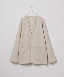 WHIMSIC | 【WHIMSIC】CHN Vネックジャケット(ノーカラージャケット)