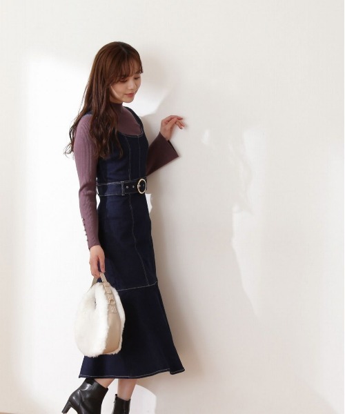 PROPORTION BODY DRESSING（プロポーションボディドレッシング）の「＜Ｅ＞マーメイドデニムジャンスカ / 1212247800（ワンピース・レディース・ダークネイビー/ブルー・SMALL/MEDIUM）」の6枚目の写真