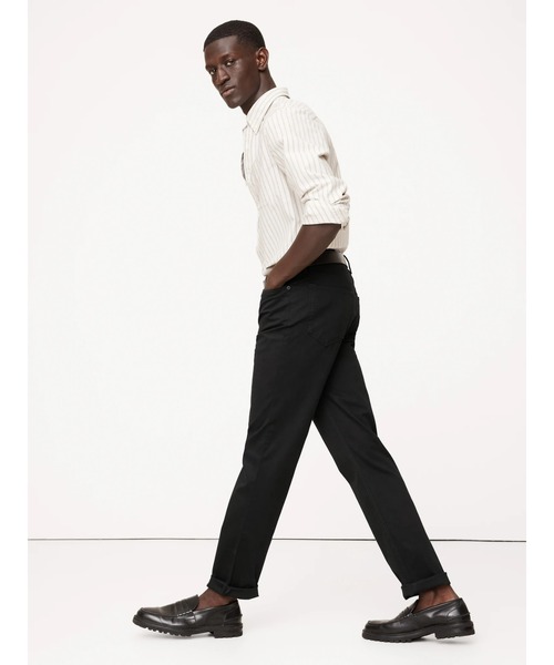 00s BANANAREPUBLIC バナナリパブリック 2タックチノ ブラック スリム トラベラーパンツ（チノパンツ）｜BANANA REPUBLIC